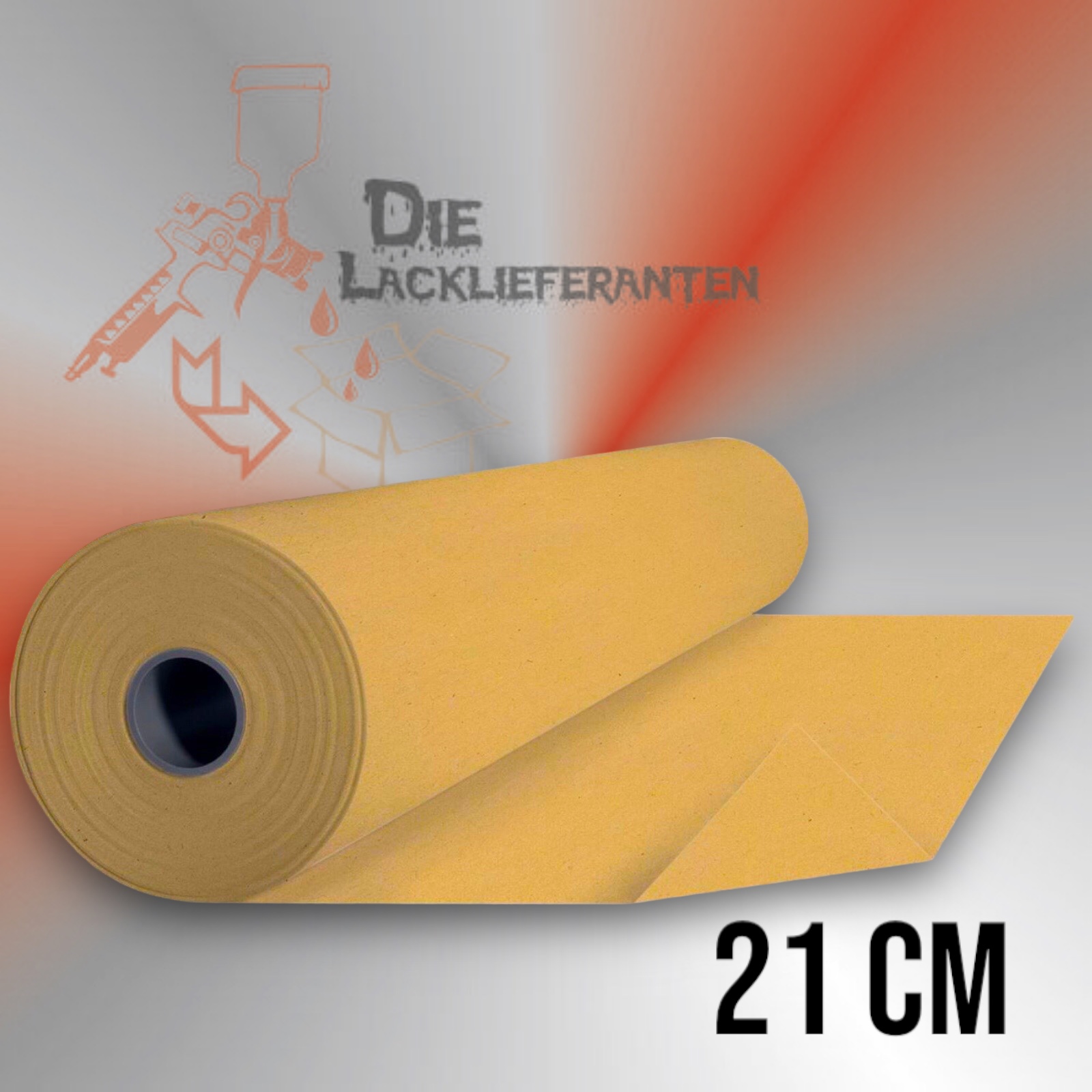 Colad Abdeckpapier Rolle 21cm Breit x 450m 40g #210021 1 Colad Abdeckpapier Rolle 21cm Breit x 450m 40g #210021