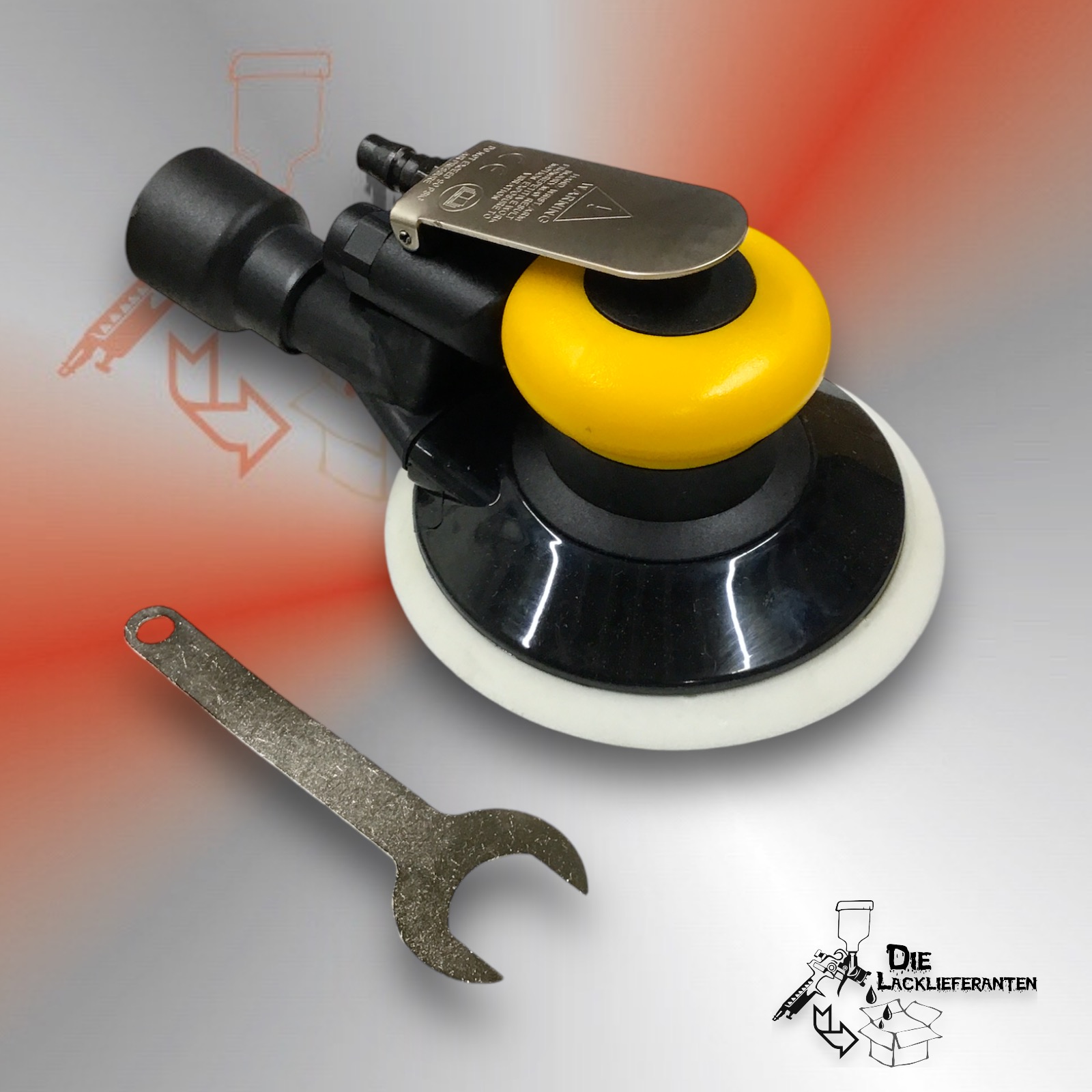 Exzenterschleifer, Pneumatisch Ø150 mm Schleifmaschine/Klett/Schleifpad inkl. Absaugung 2,5mm Hub #SAM00 1 Exzenterschleifer, Pneumatisch Ø150 mm Schleifmaschine/Klett/Schleifpad inkl. Absaugung 2,5mm Hub #SAM00