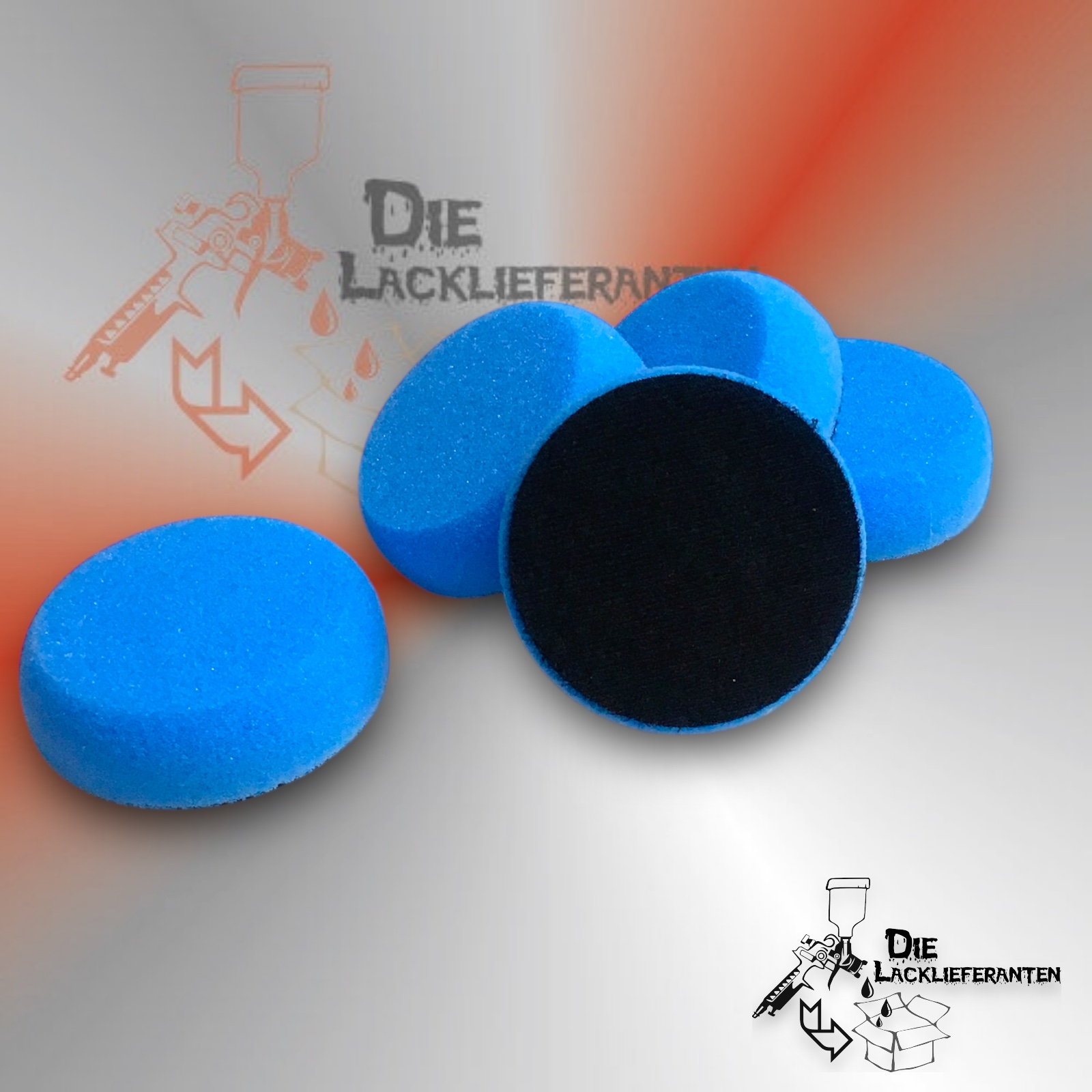 5X Polierschwamm ∅ 75mm Blau Hart mit Klett 1 5X Polierschwamm ∅ 75mm Blau Hart mit Klett
