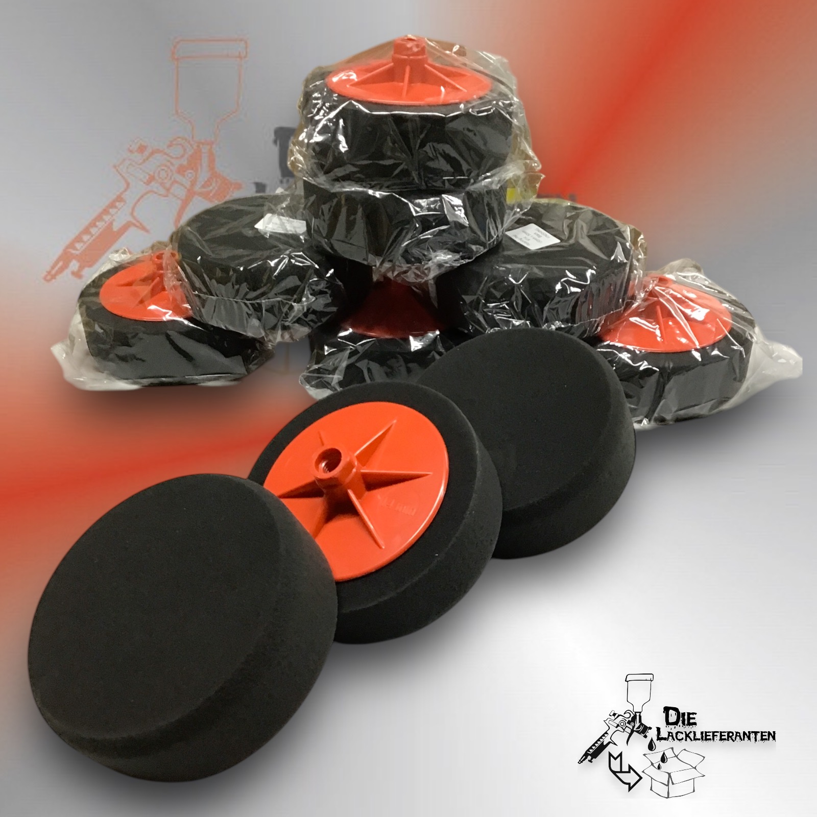 10X Polierschwamm ∅150mm Schwarz Weich Aufnahme M14 1 10X Polierschwamm ∅150mm Schwarz Weich Aufnahme M14