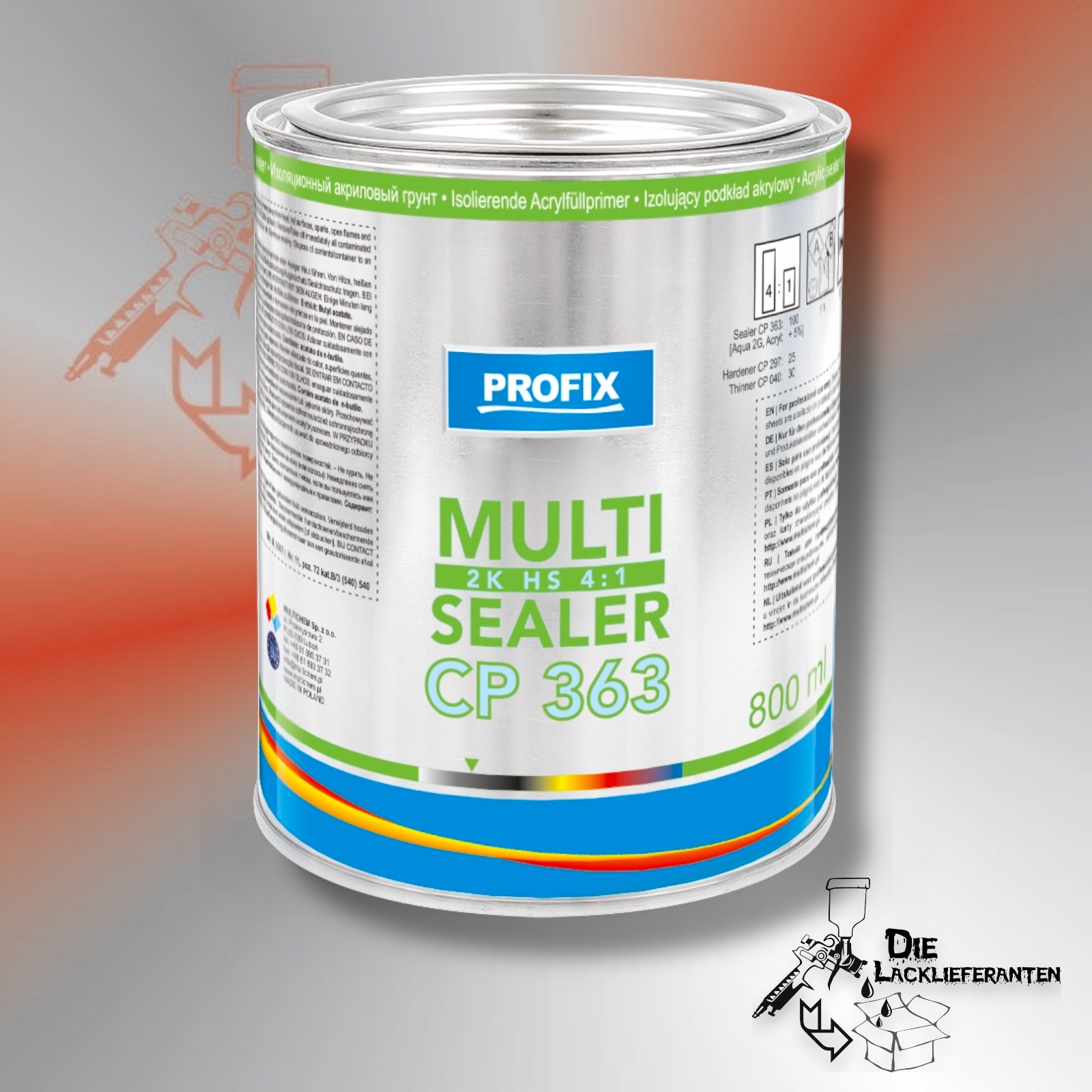 Profix Multisealer / Haftvermittler 2K HS 4:1 CP363 800ML #CP363 1 Profix Multisealer / Haftvermittler 2K HS 4:1 CP363 800ML #CP363