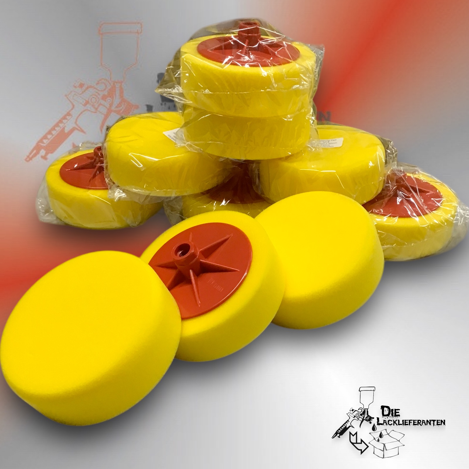 10X Polierschwamm ∅150mm Gelb Mittelhart Aufnahme M14 1 10X Polierschwamm ∅150mm Gelb Mittelhart Aufnahme M14
