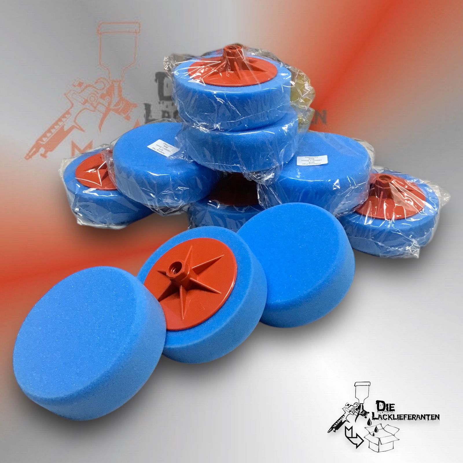 10X Polierschwamm ∅150mm Blau Hart Aufnahme M14 1 10X Polierschwamm ∅150mm Blau Hart Aufnahme M14