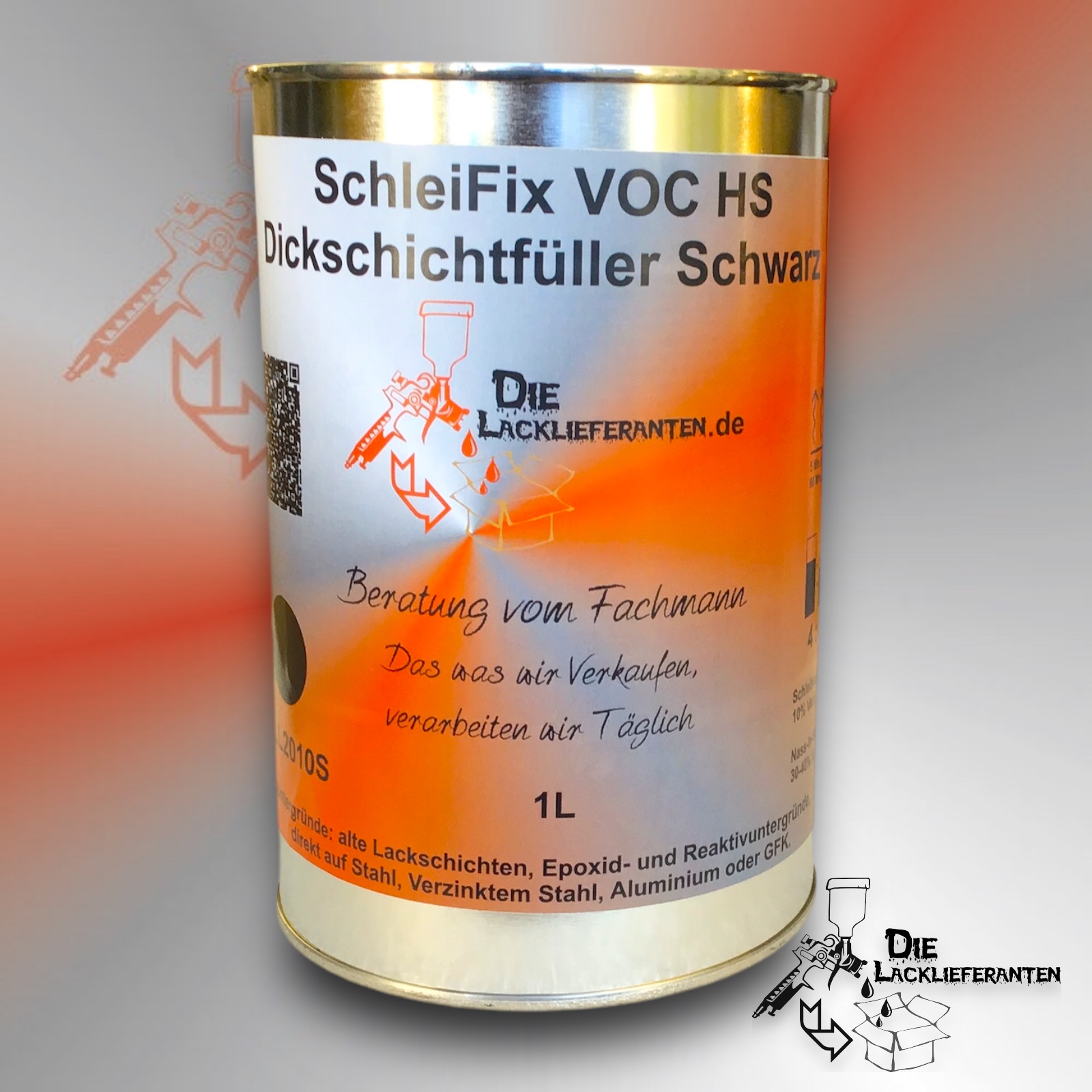 SchleiFix Dickschichtfüller 4:1 Schwarz 1L 5min bei 60°C / 15min bei 40°C #LL2010S 1 SchleiFix Dickschichtfüller 4:1 Schwarz 1L 5min bei 60°C / 15min bei 40°C #LL2010S