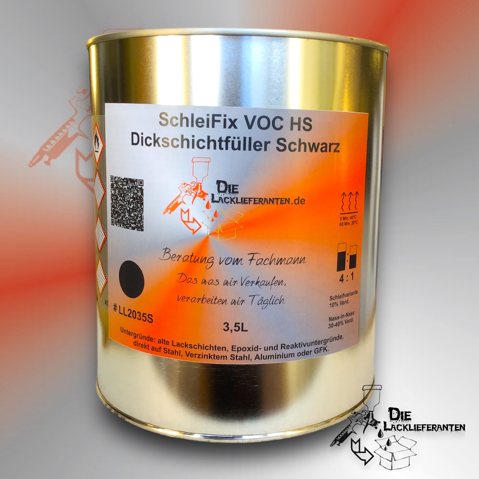 SchleiFix Dickschichtfüller 4:1 Schwarz 3,5L 5min bei 60°C / 15min bei 40°C #CP37535S 1 SchleiFix Dickschichtfüller 4:1 Schwarz 3,5L 5min bei 60°C / 15min bei 40°C #CP37535S