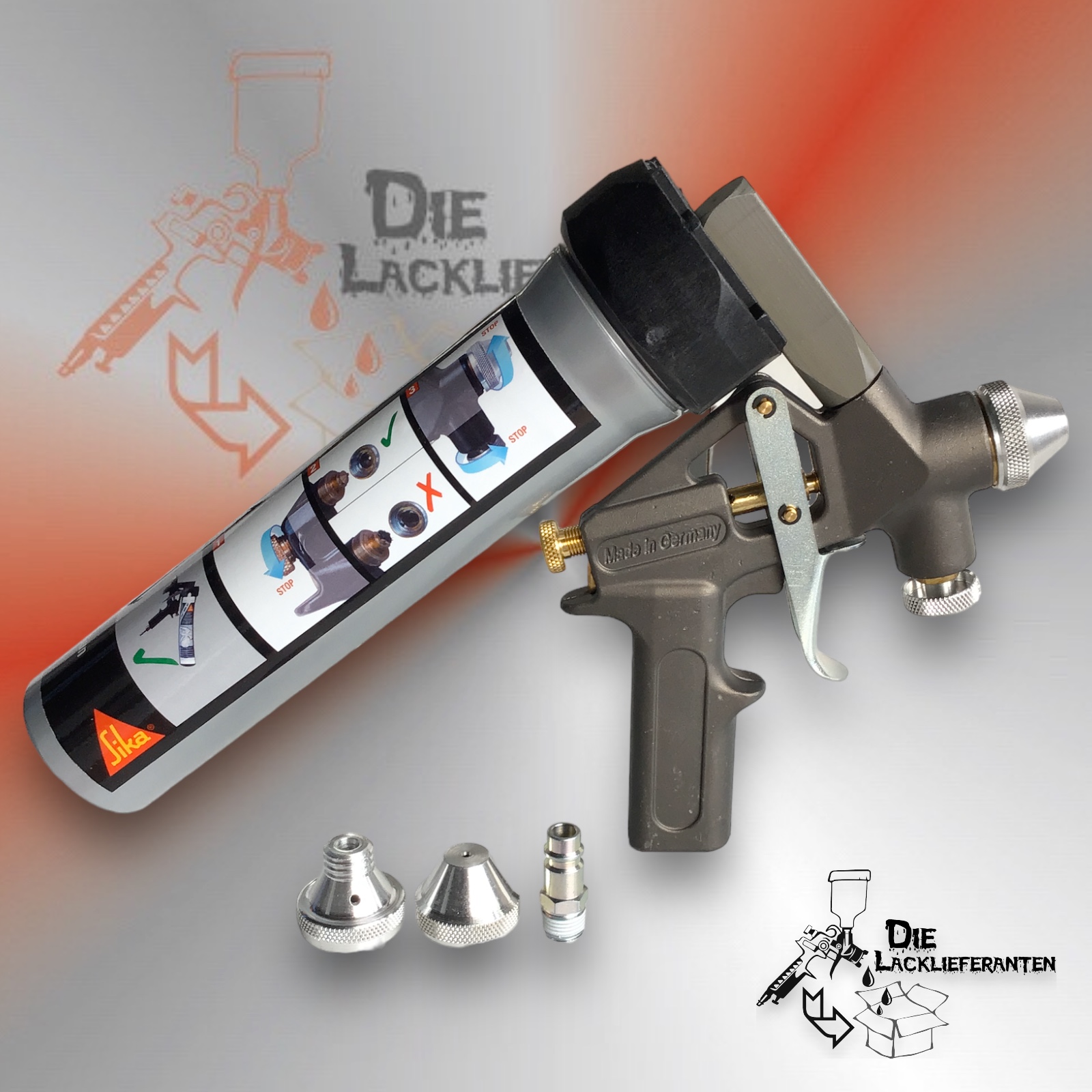Sika Spraygun für spritzbare Dichtmasse Druckluftpistole 1 Sika Spraygun für spritzbare Dichtmasse Druckluftpistole