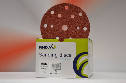 1Pck FINIXA Red-Schleifscheiben, P40 - 150mm 1 1Pck FINIXA Red-Schleifscheiben, P40 - 150mm