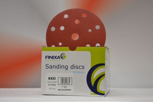 1Pck FINIXA Red-Schleifscheiben, P80 - 150mm 1 1Pck FINIXA Red-Schleifscheiben, P80 - 150mm