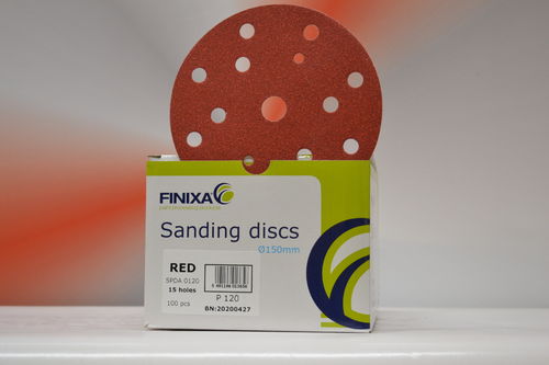 1Pck FINIXA Red-Schleifscheiben, P120 - 150mm 1 1Pck FINIXA Red-Schleifscheiben, P120 - 150mm