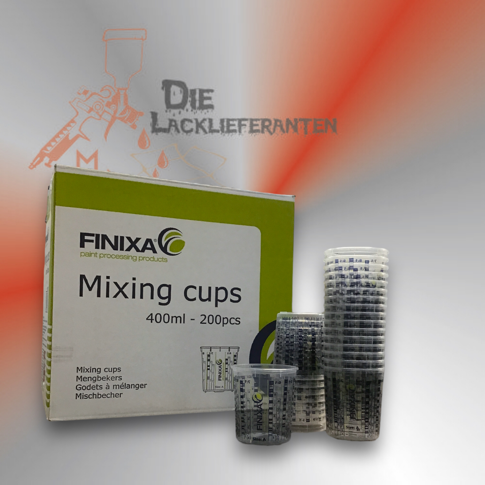 FINIXA Lack-Mischbecher 400ml 200 Stk Art. MCP0400 1 FINIXA Lack-Mischbecher 400ml 200 Stk Art. MCP0400