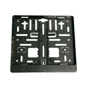 Motorrad Kennzeichenhalter in Karo Carbon 2 Optik