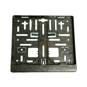 Motorrad Kennzeichenhalter in Gebürstetes Aluminium Optik