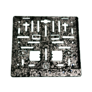 Motorrad Kennzeichenhalter in Wölfe mit blauen Augen Optik