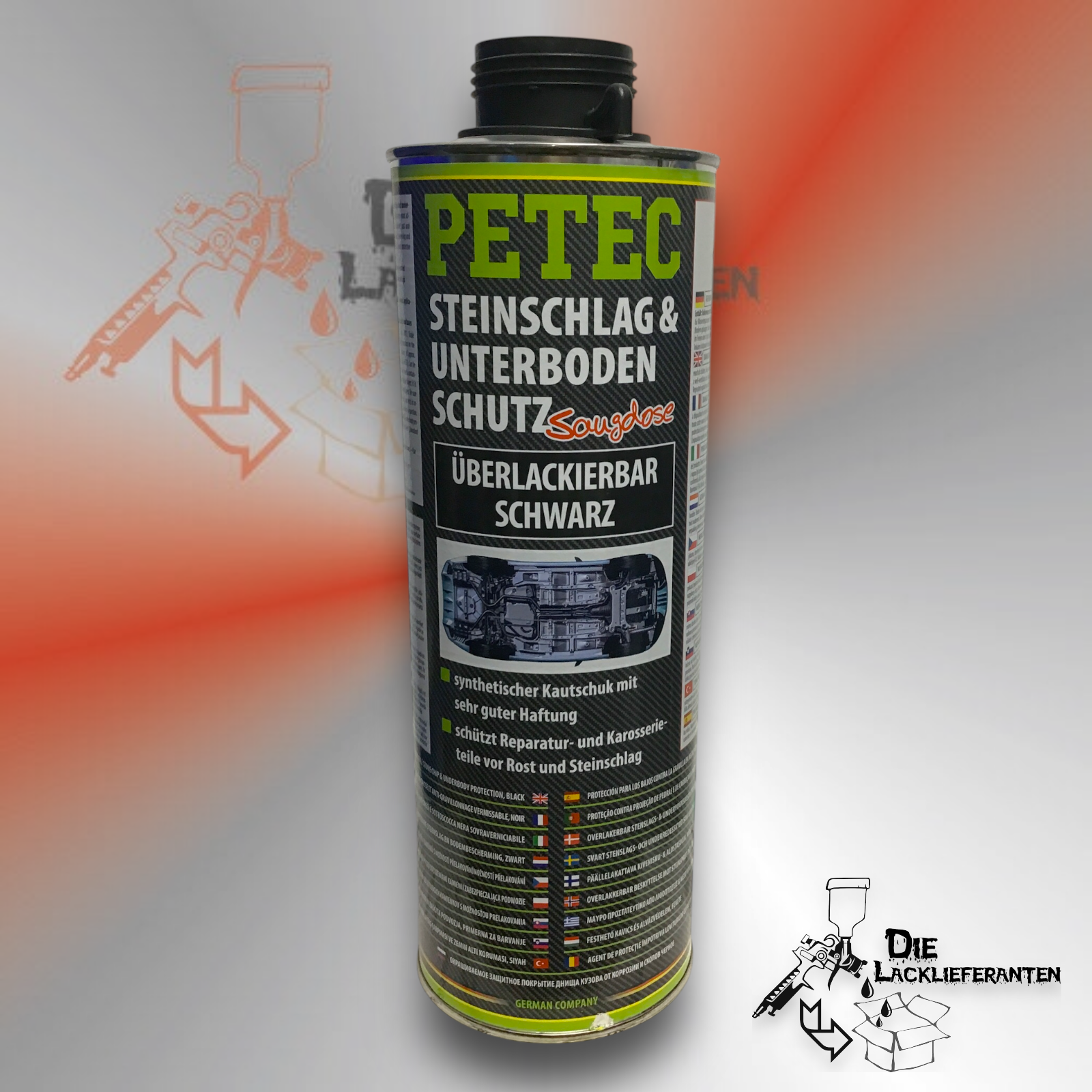 PETEC Steinschlag & Unterbodenschutz Schwarz 1L #73210 1 PETEC Steinschlag & Unterbodenschutz Schwarz 1L #73210