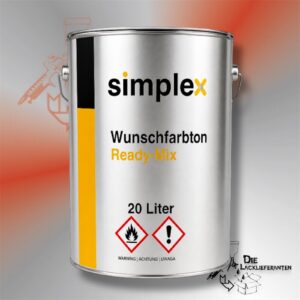 Simplex Simpur 2K PU-Decklack Uni Wunschfarbton Readymix 20 Liter #PM2319WUNSCH20
