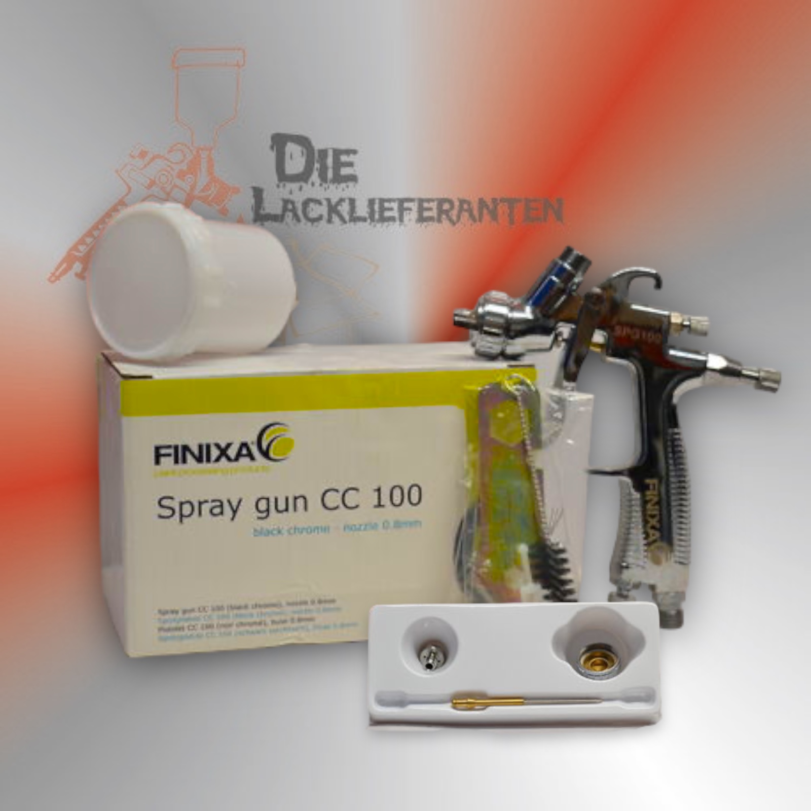 FINIXA Spritzpistole Spot-Repair SPG100 + 2 Düsensätze 0.8mm, 1.2mm 1 FINIXA Spritzpistole Spot-Repair SPG100 + 2 Düsensätze 0.8mm, 1.2mm