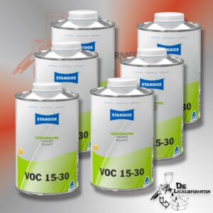 6X Standox VOC Verdünnung 15-30 1L #78001