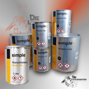 Simplex Simpur 2K PU-Decklack Uni Wunschfarbton Readymix 1Liter 2219 #SPM2219WUNSCH
