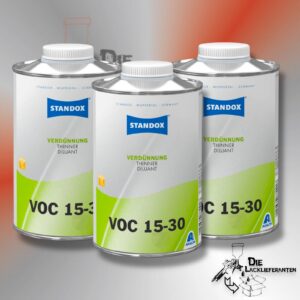 3X Standox VOC Verdünnung 15-30, 1L #78001