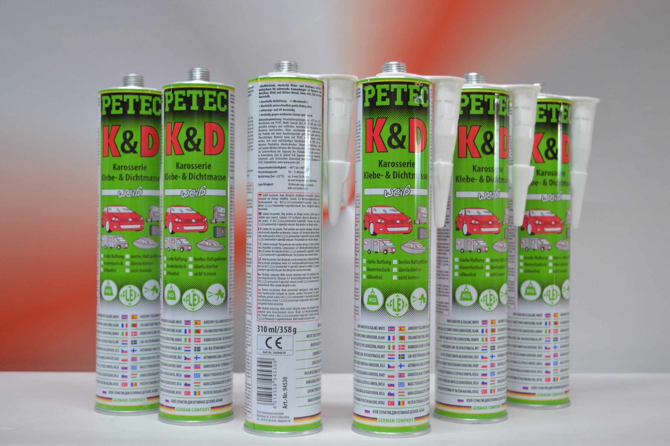 6X PETEC Karosserie Kleb u. Dichtmasse Weiß 310ml Art. 94530 1 6X PETEC Karosserie Kleb u. Dichtmasse Weiß 310ml Art. 94530